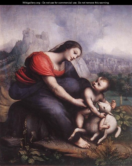 Madonna and Child with the Lamb of God 2 - Cesare da Sesto