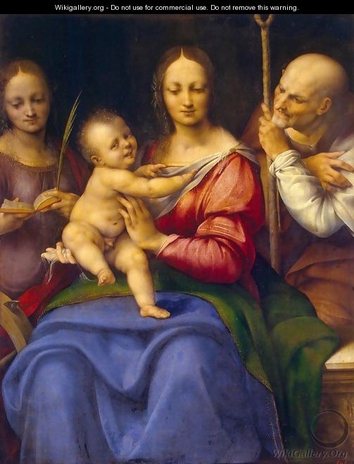 Holy Family with St Catherine 2 - Cesare da Sesto