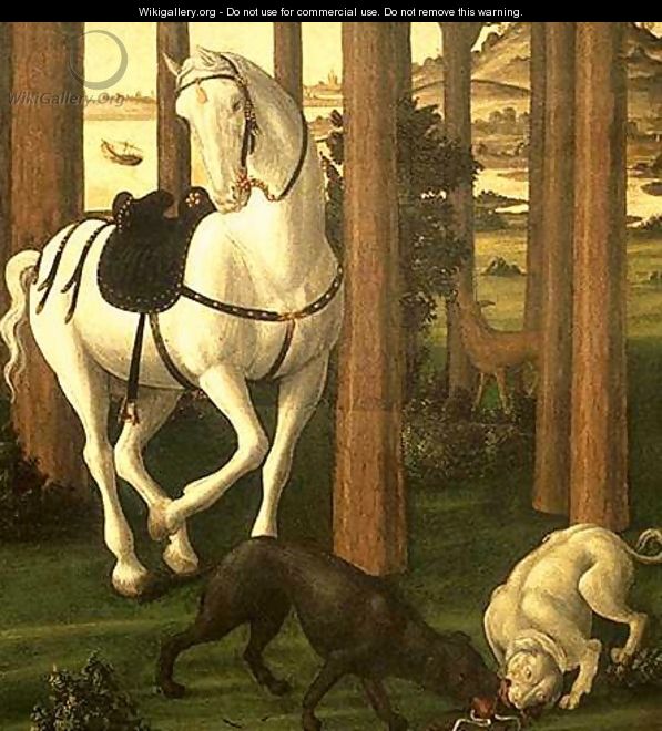 The Story of Nastagio degli Onesti (detail of the second episode) 3 - Sandro Botticelli (Alessandro Filipepi)