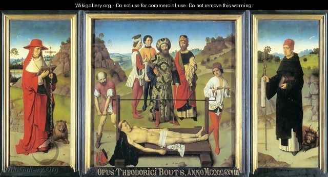 Martyrdom of St Erasmus (triptych) 2 - Dieric the Elder Bouts