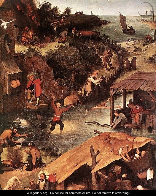 Netherlandish Proverbs (detail) - Pieter the Elder Bruegel
