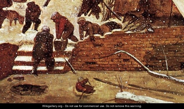 Adoration of the Kings in the Snow (detail) - Pieter the Elder Bruegel