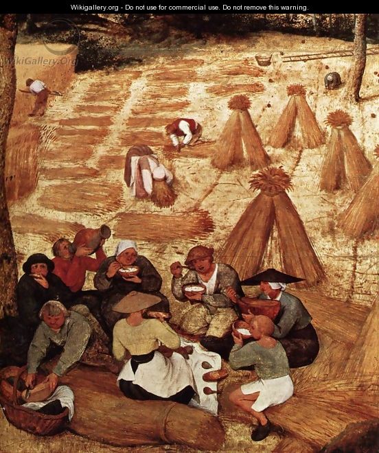 The Corn Harvest (detail) 4 - Pieter the Elder Bruegel