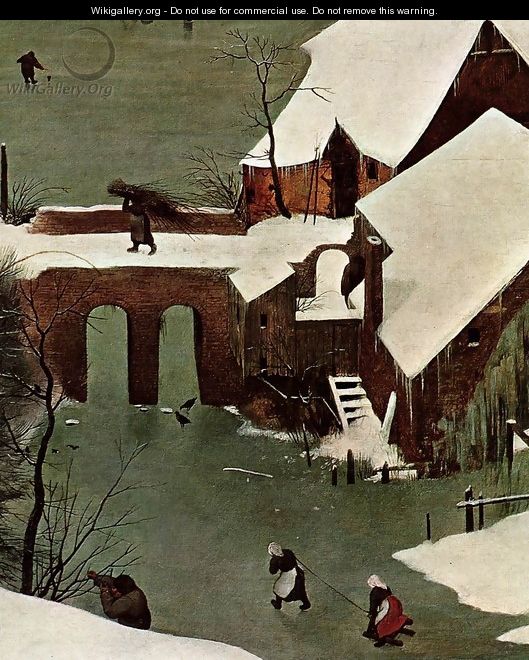 The Hunters in the Snow (detail) - Pieter the Elder Bruegel