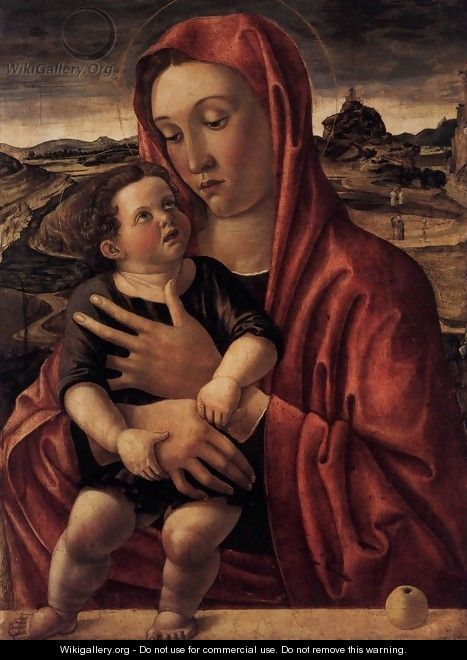Madonna, with Child Standing on a Parapet - Giovanni Bellini