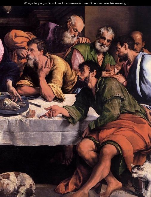 The Last Supper (detail) 2 - Jacopo Bassano (Jacopo da Ponte)