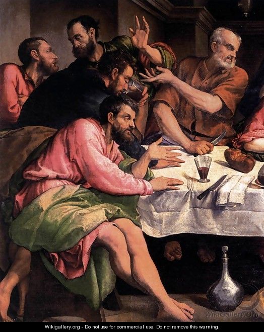 The Last Supper (detail) - Jacopo Bassano (Jacopo da Ponte)