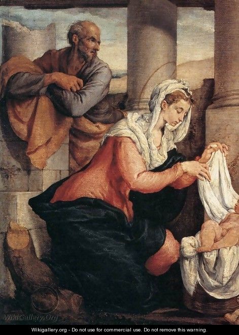 Adoration of the Shepherds (detail) - Jacopo Bassano (Jacopo da Ponte)