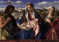 Madonna and Child with St John the Baptist and a Saint - Giovanni Bellini