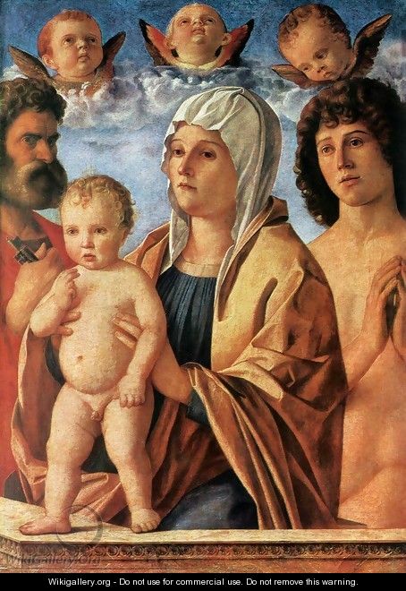 Madonna with Child and Sts Peter and Sebastian - Giovanni Bellini
