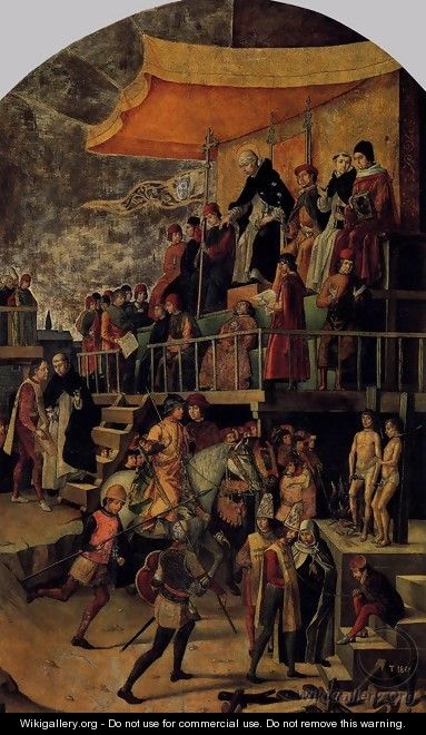 Burning of the Heretics (Auto-da-fe) - Pedro Berruguette