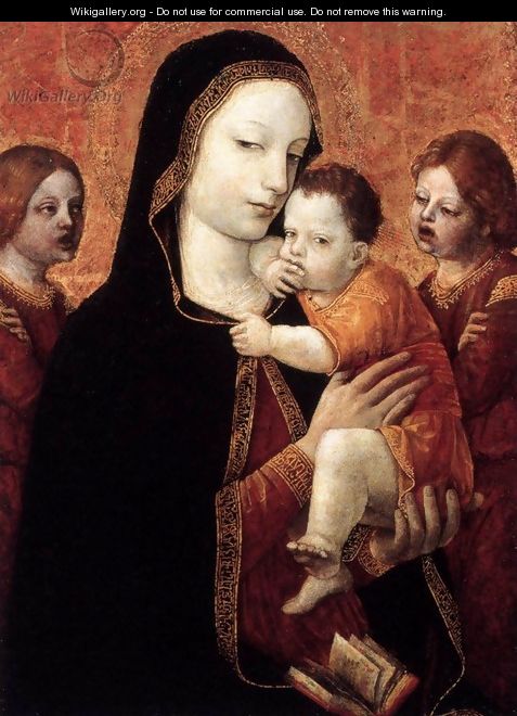 Virgin and Child with Two Angels - Ambrogio Bergognone