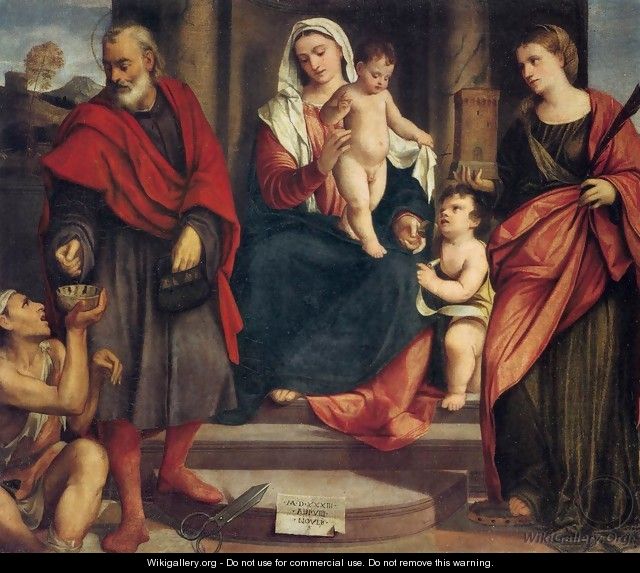 Madonna of the Tailors - Bonifacio Veronese (Pitati)