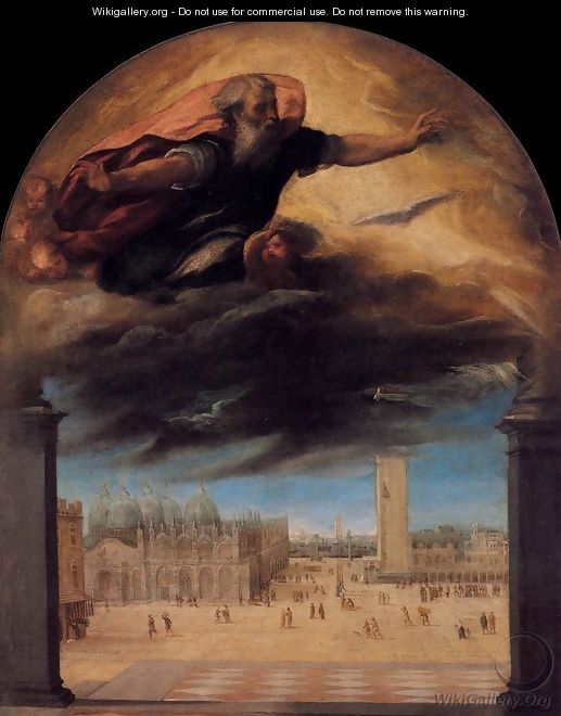 God the Father over the Piazza San Marco - Bonifacio Veronese (Pitati)
