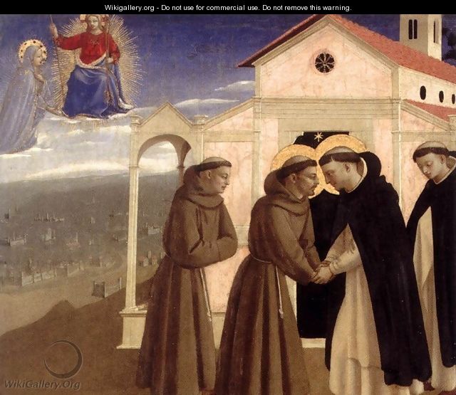 Meeting of St Francis and St Dominic - Angelico Fra