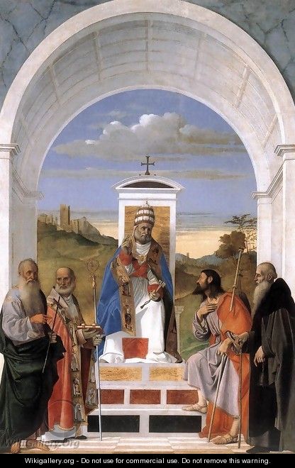 St Peter Enthroned and Four Saints - Marco Basaiti