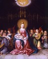 Virgin and Child Enthroned - Cornelis de Baellieur