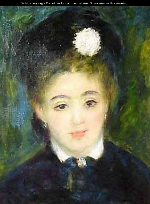 Portrait of a Young Woman in Black - Pierre Auguste Renoir