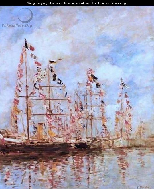 Sailing Ships at Deauville - Eugène Boudin