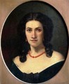 Portrait of a Woman with a Coral Necklace - Jean-Jacques Henner