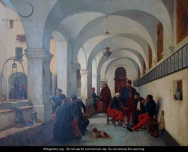 French Soldiers at the Cimiez Monastery - Theophile (Francois Theophile Etienne) Gide