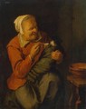 Peasant Woman with a Cat - David The Younger Ryckaert