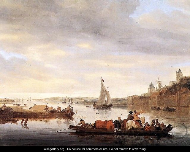 The Crossing at Nimwegen 2 - Salomon van Ruysdael