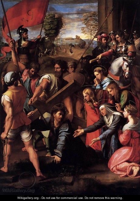 Christ Falls on the Way to Calvary 2 - Raffaelo Sanzio