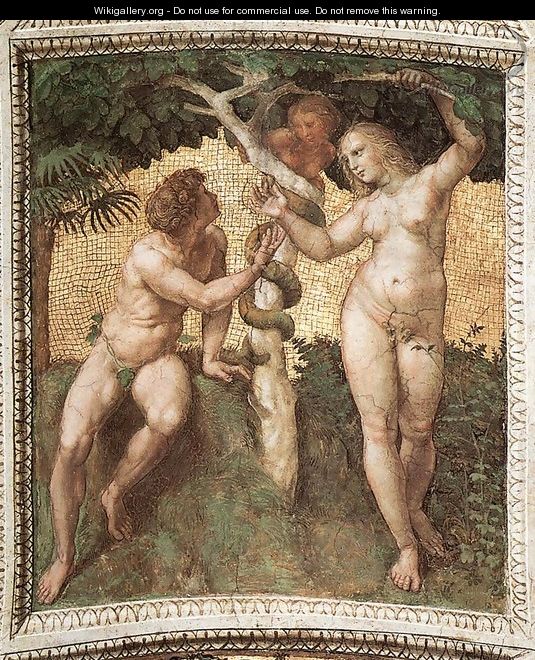 Adam and Eve (ceiling panel) 2 - Raffaelo Sanzio