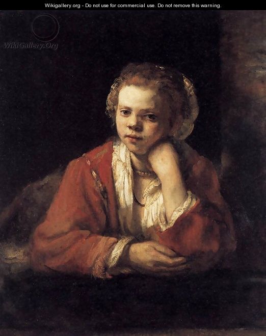 Girl at a Window - Rembrandt Van Rijn