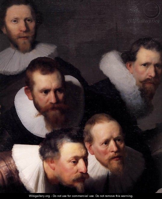 The Anatomy Lecture of Dr. Nicolaes Tulp (detail) - Rembrandt Van Rijn