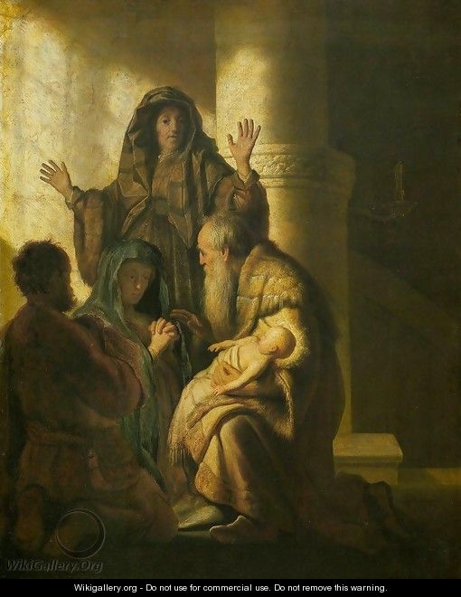 Simeon and Anna Recognize the Lord in Jesus - Rembrandt Van Rijn