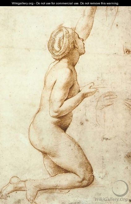 Kneeling Nude Woman 2 - Raffaelo Sanzio