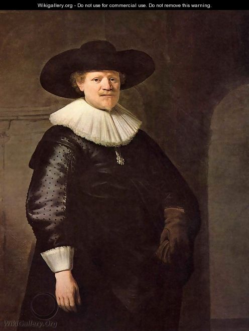 Portrait of the Writer Jan Hermansz. Krul - Rembrandt Van Rijn