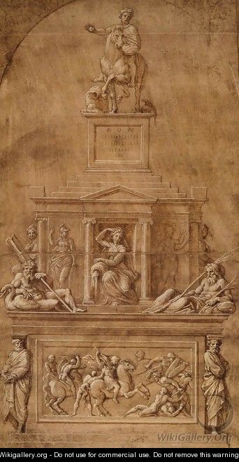 Design for the funerary monument of Francesco Gonzaga - Giovanni Francesco Penni