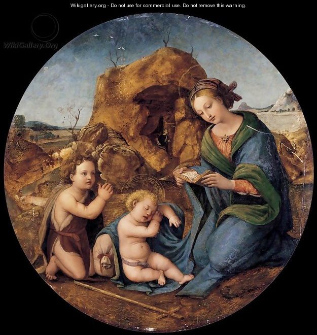Madonna and Sleeping Christ Child with the Infant St John the Baptist - Piero Di Cosimo