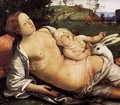 Venus, Mars, and Cupid (detail) - Piero Di Cosimo