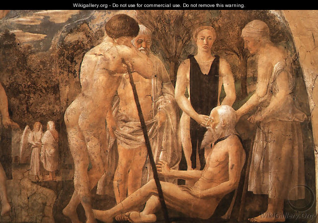 The Death of Adam, detail of Adam and his Children - Piero della Francesca