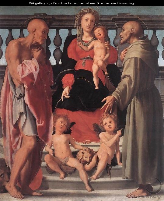 Madonna and Child with Two Saints - (Jacopo Carucci) Pontormo