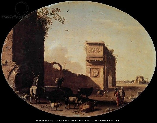 Roman Ruins - Cornelis Van Poelenburgh