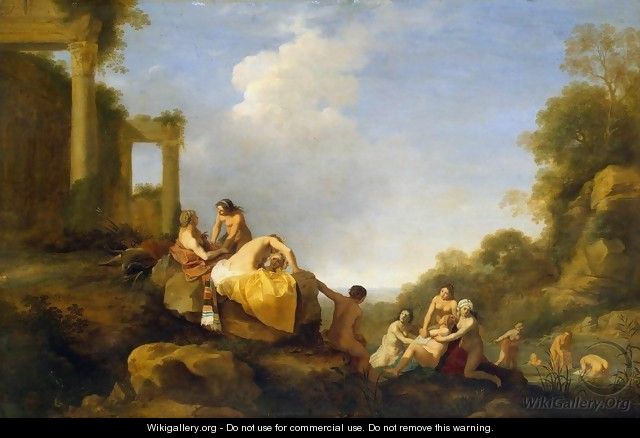 Landscape with Diana and Callisto - Cornelis Van Poelenburgh