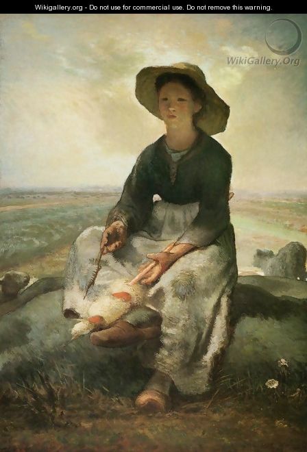 Young Shepherdess - Jean-Francois Millet