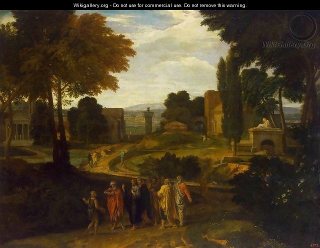 Landscape with Christ and His Disciples - Francisque Millet