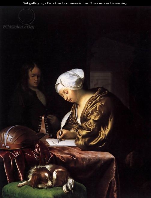 Woman Writing a Letter - Frans van Mieris