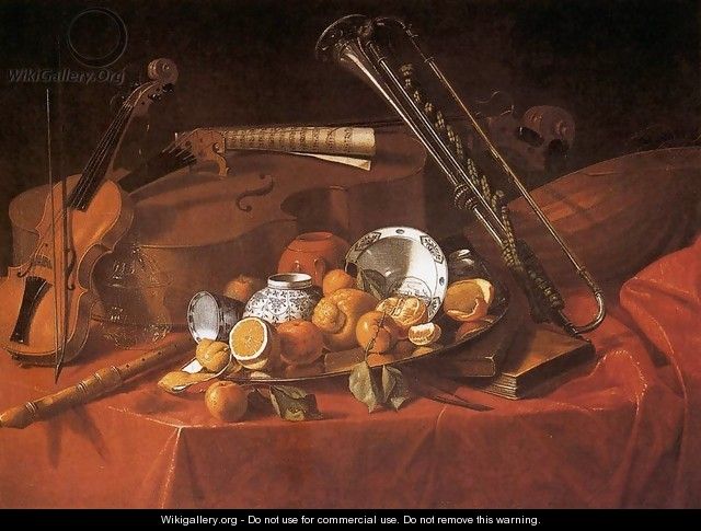 Still-Life with Musical Instruments - Cristoforo Munari