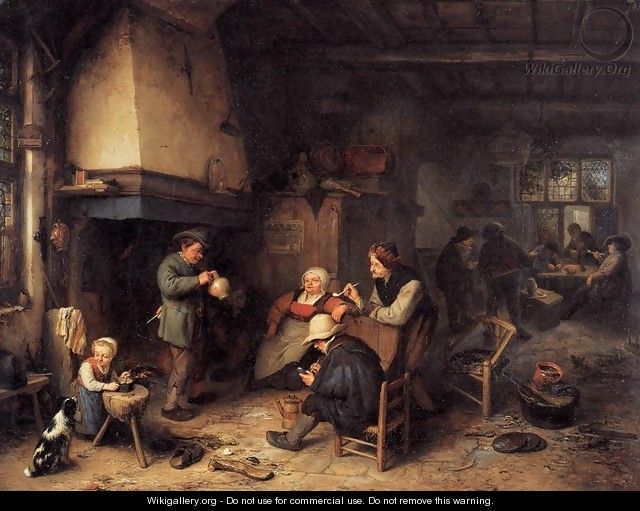 Peasants in an Interior - Adriaen Jansz. Van Ostade