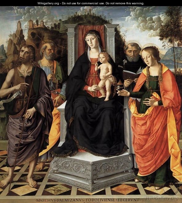 Madonna and Child with Saints - Marco Palmezzano