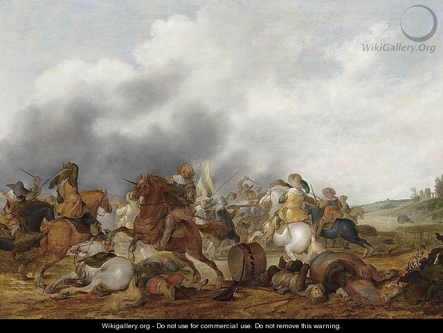 Cavalry Battle Scene 2 - Palamedes Palamedesz. (Stevaerts, Stevens)
