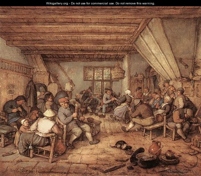 Feasting Peasants in a Tavern 2 - Adriaen Jansz. Van Ostade