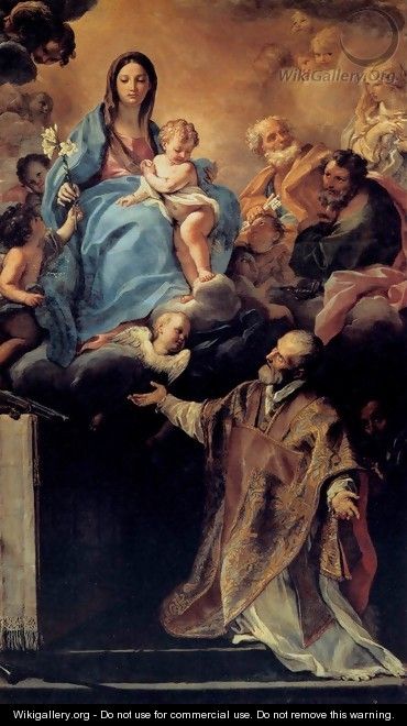 The Virgin Appearing to St Philip Neri - Carlo Maratti